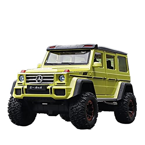 YRXIAO 1 24 Für Mercedes-Benz G500 Legierung Druckguss Modellauto Sammlung Display Kind Spielzeugauto Geschenk Für Wohndekorationen(Yellow) von YRXIAO