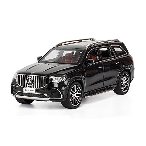 YRXIAO 1 24 Für Mercedes-Benz GLS63 AMG Legierung Druckguss Modellauto Sammlung Display Kind Spielzeugauto Geschenk Für Wohndekorationen(Schwarz) von YRXIAO