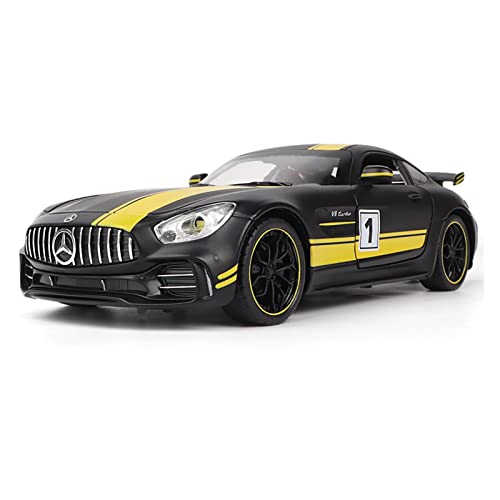 YRXIAO 1 24 Für Mercedes-Benz GT Legierung Druckguss Modellauto Sammlung Display Kind Spielzeugauto Geschenk Für Wohndekorationen(Schwarz) von YRXIAO
