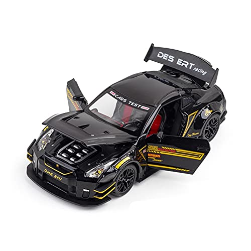 YRXIAO 1 24 Für Nissan Skyline GTR Legierung Druckguss Modellauto Sammlung Display Kind Spielzeugauto Geschenk Für Wohndekorationen(Schwarz) von YRXIAO