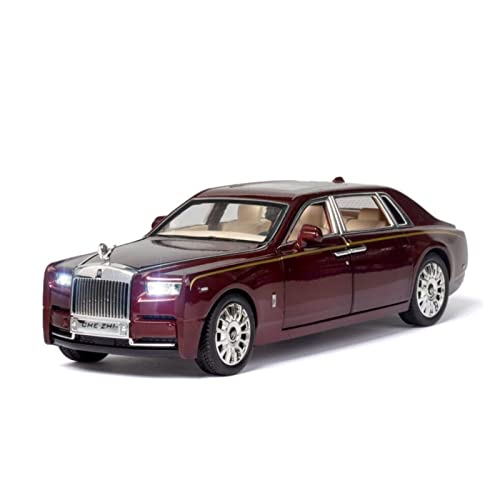 YRXIAO 1 24 Für Rolls Royce Phantom Legierung Druckguss Modellauto Sammlung Display Kind Spielzeugauto Geschenk Für Wohndekorationen(Rot) von YRXIAO