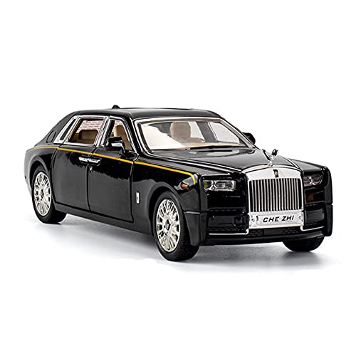 YRXIAO 1 24 Für Rolls Royce Phantom Legierung Druckguss Modellauto Sammlung Display Kind Spielzeugauto Geschenk Für Wohndekorationen(Schwarz) von YRXIAO