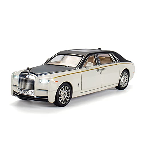 YRXIAO 1 24 Für Rolls Royce Phantom Legierung Druckguss Modellauto Sammlung Display Kind Spielzeugauto Geschenk Für Wohndekorationen(White) von YRXIAO