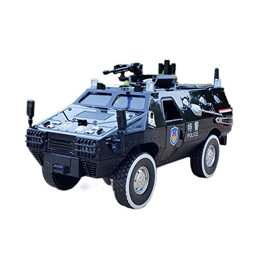 YRXIAO 1 24 Für ZFB Military Truck Armored Car Legierung Modell Diecast Spielzeugfahrzeug Autos Sound Und Licht Für Wohndekorationen(A) von YRXIAO