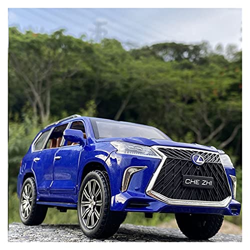 YRXIAO 1 24 for Lexus LX570 Druckgusslegierung Spielzeugauto Modell Dekoration Abnehmbares Spielzeuggeschenk Für Wohndekorationen(Blau) von YRXIAO
