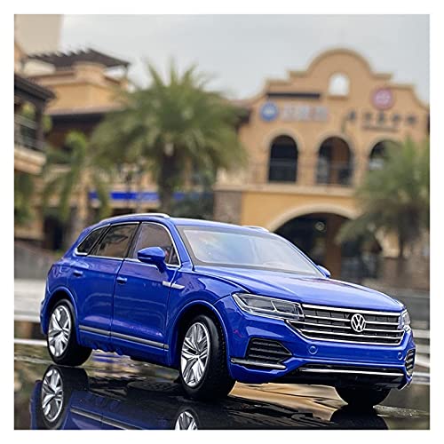YRXIAO 1 32 for Volkswagen Touareg Zinklegierung Automodell Simulation Sound Und Leichtes Kinderspielzeug Für Wohndekorationen(Blau) von YRXIAO