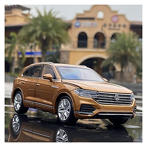 YRXIAO 1 32 for Volkswagen Touareg Zinklegierung Automodell Simulation Sound Und Leichtes Kinderspielzeug Für Wohndekorationen(Brown) von YRXIAO