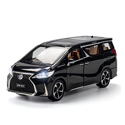 YRXIAO 1: 24 Für Lexus LM300 MPV Alloy Die Cast Modellauto Mit Sound Light Pull Back Collection Spielzeugauto Für Wohndekorationen(Schwarz) von YRXIAO