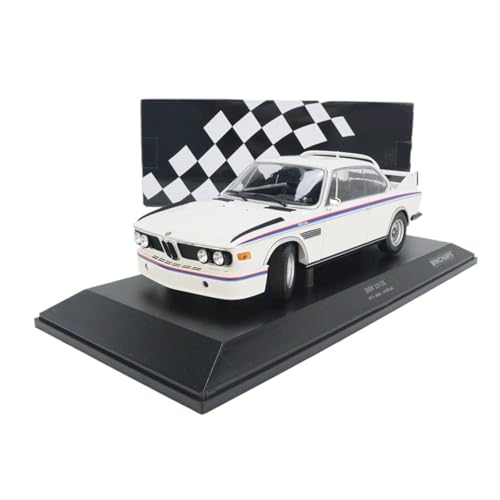 YRXIAO 1:18 Für BMW 3.0 CSL - 1973 Zweifarbig Passendes Modellauto Aus Versiegelter Legierung Mit Statischen Ornamenten Für Wohndekorationen(White) von YRXIAO