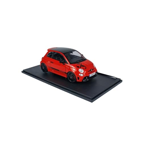 YRXIAO 1:18 Für FIAT F595 Abarth Legierung Doppeltür Rot Druckguss Metall Ornamente Spielzeug Auto Modell Für Wohndekorationen von YRXIAO