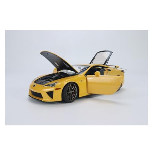 YRXIAO 1:18 Für Lexus LFA Legierung Volle Offene Gelb Perle Schwarz Innen Auto Modell Ornamente Für Wohndekorationen von YRXIAO