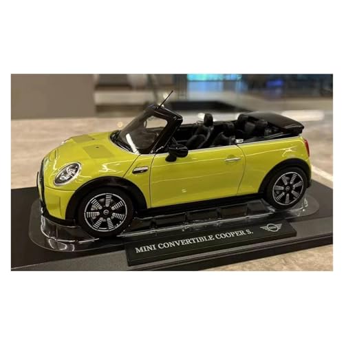 YRXIAO 1:18 Für MINI Cooper S Cabrio Legierung Auto Modell Fans Sammlung Hause Dekoration Metall Ornamente Für Wohndekorationen(Green) von YRXIAO