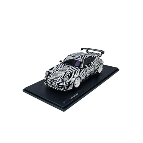 YRXIAO 1:18 Für RWB Zebra Legierung Doppeltür Schwarz Und Weiß Farbe Erwachsene Simulation Spiel Modell Auto Für Wohndekorationen von YRXIAO