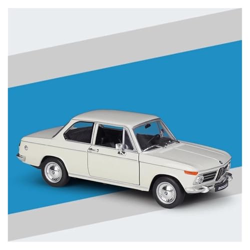 YRXIAO 1:24 Für BMW 2002Ti Maßstab Druckguss Legierung Auto Druckguss Spielzeug Fahrzeuge Miniatur Modell Orange Für Wohndekorationen(White) von YRXIAO