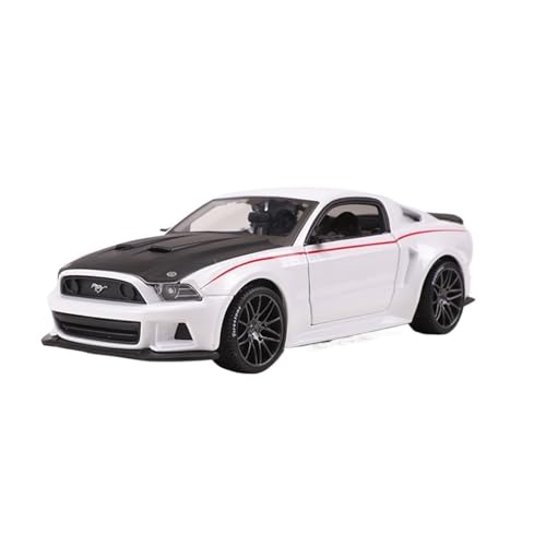 YRXIAO 1:24 Für Ford Mustang GT Schwarz Und Weiß Racing Druckguss Metall Auto Modell Sammlerstück Für Wohndekorationen von YRXIAO
