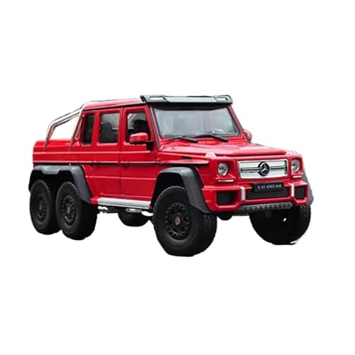 YRXIAO 1:24 Für Mercedes-Benz G63 Amg 6×6 Geländewagen Legierung Automodell Statische Metalldekoration Für Wohndekorationen(Red) von YRXIAO