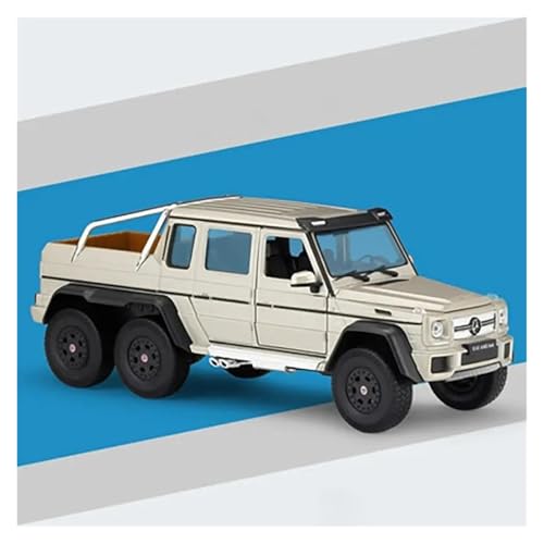 YRXIAO 1:24 Für Mercedes-Benz G63 Amg 6×6 Geländewagen Legierung Automodell Statische Metalldekoration Für Wohndekorationen(White) von YRXIAO