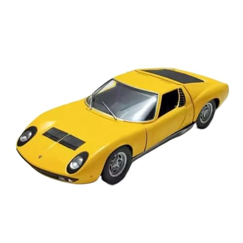 YRXIAO 1:24 Für Miura P400 S-1968 Legierung Auto Druckguss Spielzeug Fahrzeuge Miniatur Skala Modell Gelb Für Wohndekorationen von YRXIAO