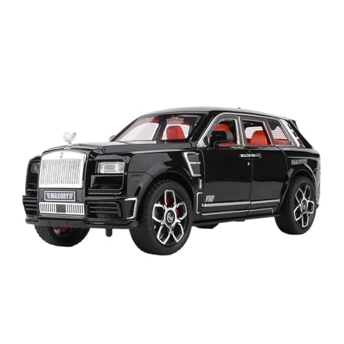 YRXIAO 1:24 Für Rolls Royce Cullinan Mansory Modifizierte Legierung Diecast Auto Modell Sound & Licht Pull Back Für Wohndekorationen(Black) von YRXIAO