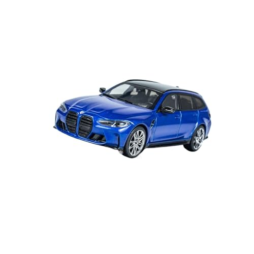 YRXIAO 1:43 Für BMW G81 M3 Touring Lila/Blau 2023 Landschaft Straße Layout 3D Legierung Modell Auto Für Wohndekorationen(Blue) von YRXIAO