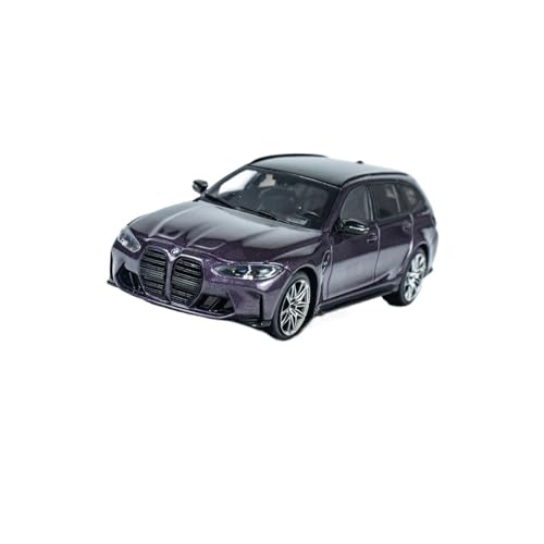 YRXIAO 1:43 Für BMW G81 M3 Touring Lila/Blau 2023 Landschaft Straße Layout 3D Legierung Modell Auto Für Wohndekorationen(Purple) von YRXIAO