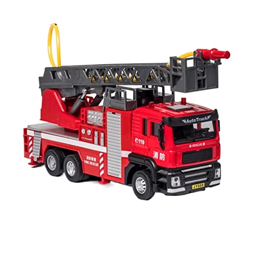 YRXIAO 1:50 Für Diecast Feuerwehrauto Auto Modell Legierung Bewegliche Bewässerung Auto Kinder Simulation Leiter LKW Für Wohndekorationen(Taglia unica) von YRXIAO