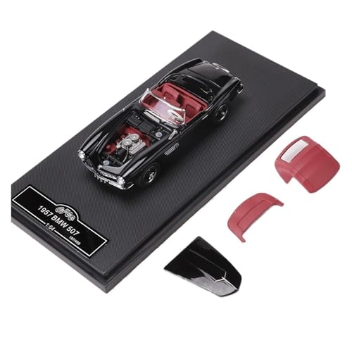 YRXIAO 1:64 Für 507 1957 Cabrio Sportwagen Softtop Druckguss Modellauto Sammlerstück Ausstellungsstück Für Wohndekorationen(Black) von YRXIAO