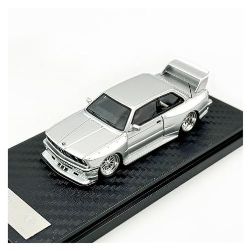 YRXIAO 1:64 Für BMW E30 Modifizierte Wide Body Kreative Ornamente Fahrzeug Harz Auto Modell Sammlung Für Wohndekorationen(Silver) von YRXIAO