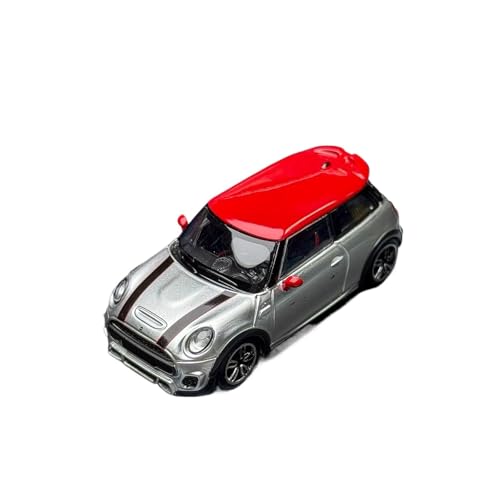 YRXIAO 1:64 Für BMW Mini Cooper JCW F56 Legierung Auto Modell Straße Dekoration Ornamente Für Wohndekorationen(Silver) von YRXIAO