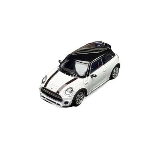YRXIAO 1:64 Für BMW Mini Cooper JCW F56 Legierung Auto Modell Straße Dekoration Ornamente Für Wohndekorationen(White) von YRXIAO