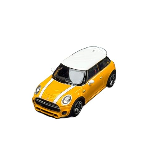 YRXIAO 1:64 Für BMW Mini Cooper JCW F56 Legierung Auto Modell Straße Dekoration Ornamente Für Wohndekorationen(Yellow) von YRXIAO