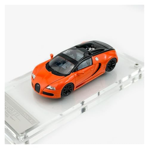 YRXIAO 1:64 Für Bugatti Veyron Super Sport Legierung Auto Modell Sammlung Ornamente Miniatur Dekoration Spielzeug Für Wohndekorationen(Orange) von YRXIAO
