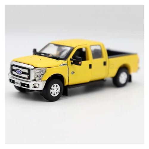 YRXIAO 1:64 Für F250 Picku 2016 Skala Gießt Druck Legierung Auto Modell Miniatur Fahrzeuge Spielzeug Weiß Für Wohndekorationen(Yellow) von YRXIAO