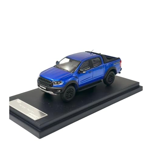 YRXIAO 1:64 Für Ford Little Raptor Pickup Legierung Auto Modell Ornament Straße Dekoration Spielzeug Für Wohndekorationen(Blue) von YRXIAO