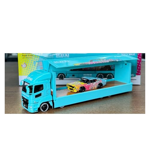 YRXIAO 1:64 Für Mitsubishi Fuso Transport LKW Container LKW LB-Trucks Auto Modell Sammlung Ornamente Für Wohndekorationen(Style 2) von YRXIAO