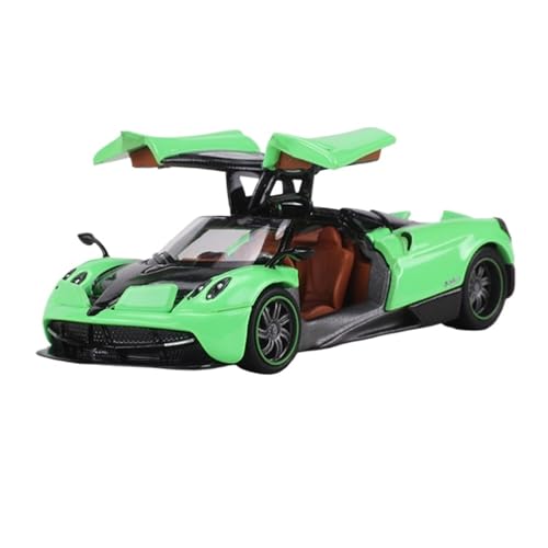 YRXIAO 1:64 Für Pagani Huayra Druckguss-Automodell Mit Zu Öffnenden Türen Und Motorhaube Sammlerstück Aus Metall Für Wohndekorationen(Green) von YRXIAO