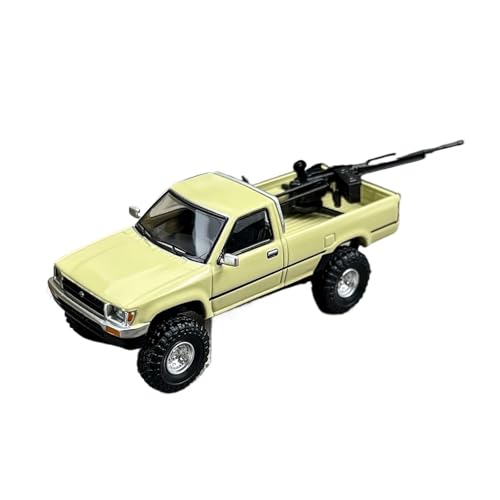 YRXIAO 1:64 Für Toyota Hilux 1995 Single Cab 4WD Druckguss-Automodell Souvenir Classic Static Display Für Wohndekorationen(Yellow) von YRXIAO
