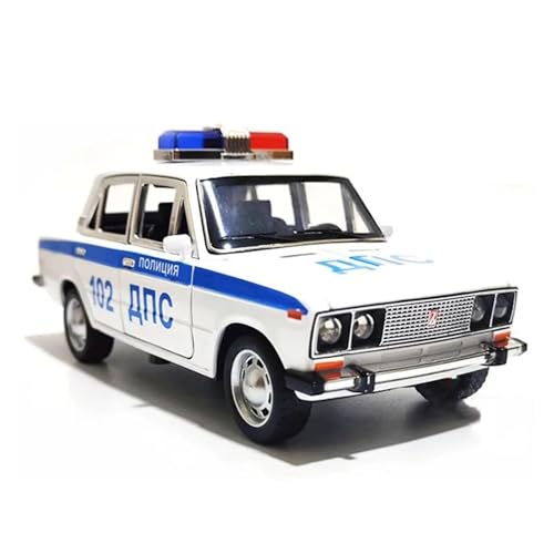 YRXIAO Druckguss 1:24 Für Lada 2106 Polizei Auto Legierung Statische Auto Modell Erwachsene Hobby Sammlung Für Wohndekorationen von YRXIAO