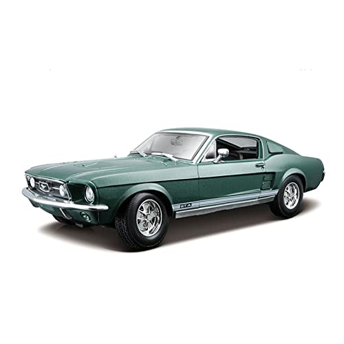 YRXIAO Für Ford Mustang GT 1967 1968 1 18 Simulation Diecast Legierung Automodell Dekoration Sammlung Spielzeug Für Wohndekorationen(Grün) von YRXIAO