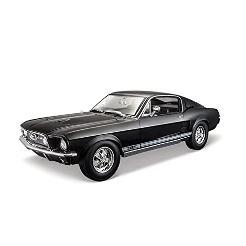 YRXIAO Für Ford Mustang GT 1967 1968 1 18 Simulation Diecast Legierung Automodell Dekoration Sammlung Spielzeug Für Wohndekorationen(Schwarz) von YRXIAO