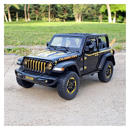 YRXIAO Für Jeeps Wrangler Rubicon 1:20 Simulation Diecast Alloy Auto Modell Sound Light Kinder Spielzeug Fahrzeug Geschenk Für Wohndekorationen(Schwarz) von YRXIAO