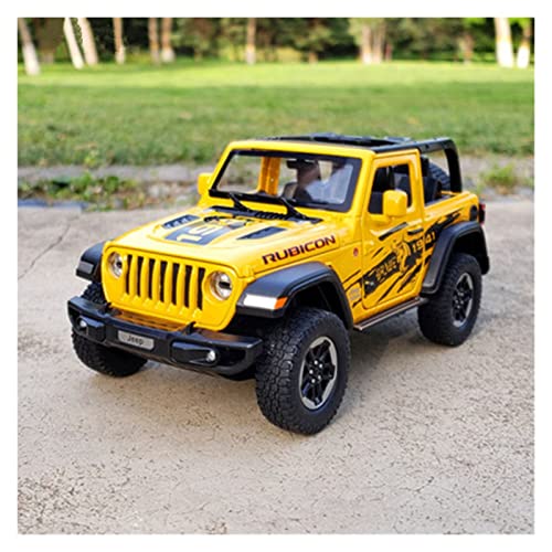 YRXIAO Für Jeeps Wrangler Rubicon 1:20 Simulation Diecast Alloy Auto Modell Sound Light Kinder Spielzeug Fahrzeug Geschenk Für Wohndekorationen(Yellow) von YRXIAO