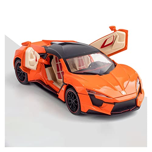 YRXIAO Für Laken Finnier 1 24 Simulation Diecast Alloy Auto Modell Sound Light Kinder Spielzeugfahrzeug Sammlung Für Wohndekorationen(Orange) von YRXIAO