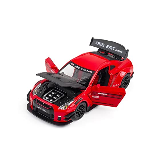 YRXIAO Für Nissan GT-R R35 1 24 Simulation Druckguss-Legierung Auto Modell Ziehen Sammlung Kindergeburtstag Spielzeug Geschenk Für Wohndekorationen(Rot) von YRXIAO