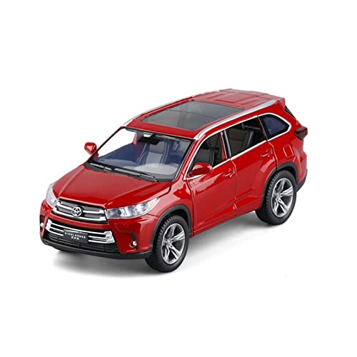 YRXIAO Für Toyota Highlander 1 32 Simulation Diecast Alloy Auto Modell Sound Light Kinder Spielzeug Fahrzeug Sammlerstücke Für Wohndekorationen(Rot) von YRXIAO