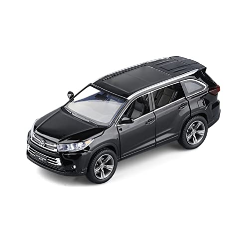 YRXIAO Für Toyota Highlander 1 32 Simulation Diecast Alloy Auto Modell Sound Light Kinder Spielzeug Fahrzeug Sammlerstücke Für Wohndekorationen(Schwarz) von YRXIAO