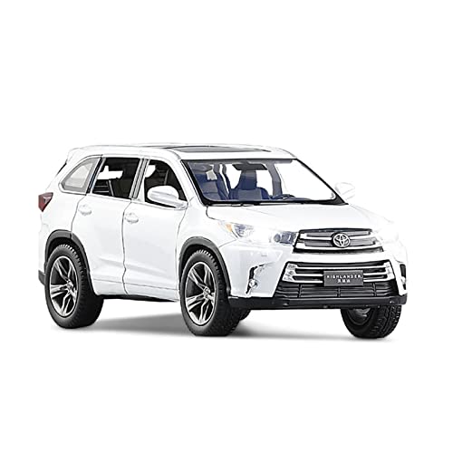 YRXIAO Für Toyota Highlander 1 32 Simulation Diecast Alloy Auto Modell Sound Light Kinder Spielzeug Fahrzeug Sammlerstücke Für Wohndekorationen(White) von YRXIAO