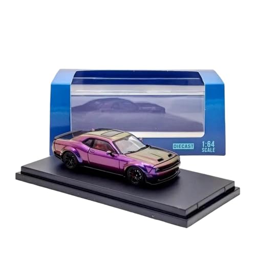 YRXIAO Maßstab 1/64 Für Hellcat Muscle Sports Gradient Purple Diecast Modellauto Miniatur-Spielzeugfahrzeug-Sammlung Für Wohndekorationen von YRXIAO