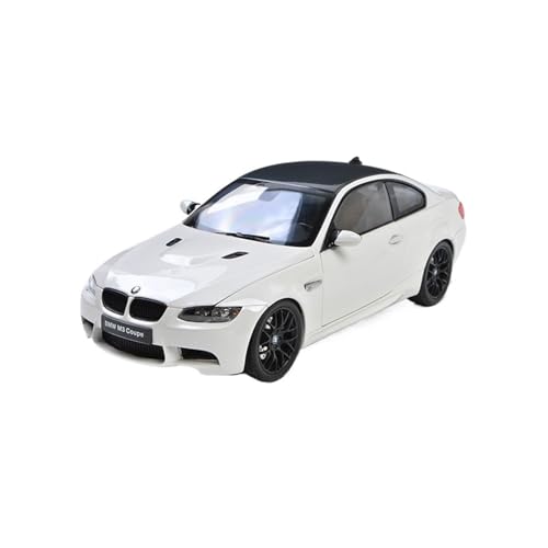 YRXIAO Maßstab 1:18 Für Die Vierte Generation des BMW M3 E92 GTS Street Car Druckgussmodell Sammlerstück Für Wohndekorationen(White) von YRXIAO