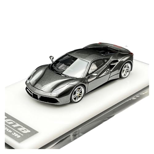 YRXIAO Maßstab 1:64 Für Ferrari 488 GTB Harz Auto Modell Silber Fahrzeug Miniatur Display Sammlerstück Für Wohndekorationen von YRXIAO